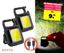 SEVVA® Mini Oplaadbare LED COB Lamp - Vandaag 1+1 GRATIS! ...